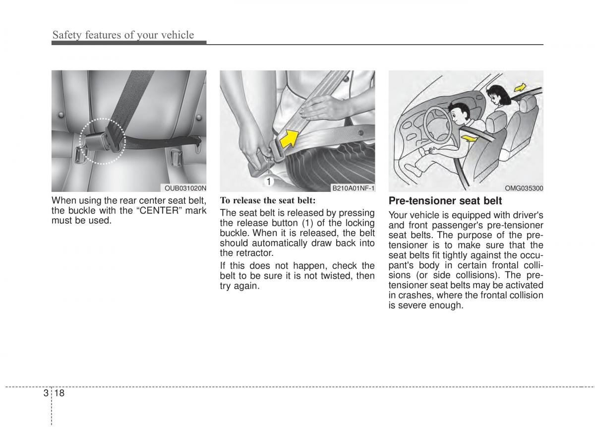 KIA Rio Pride UB owners manual / page 35