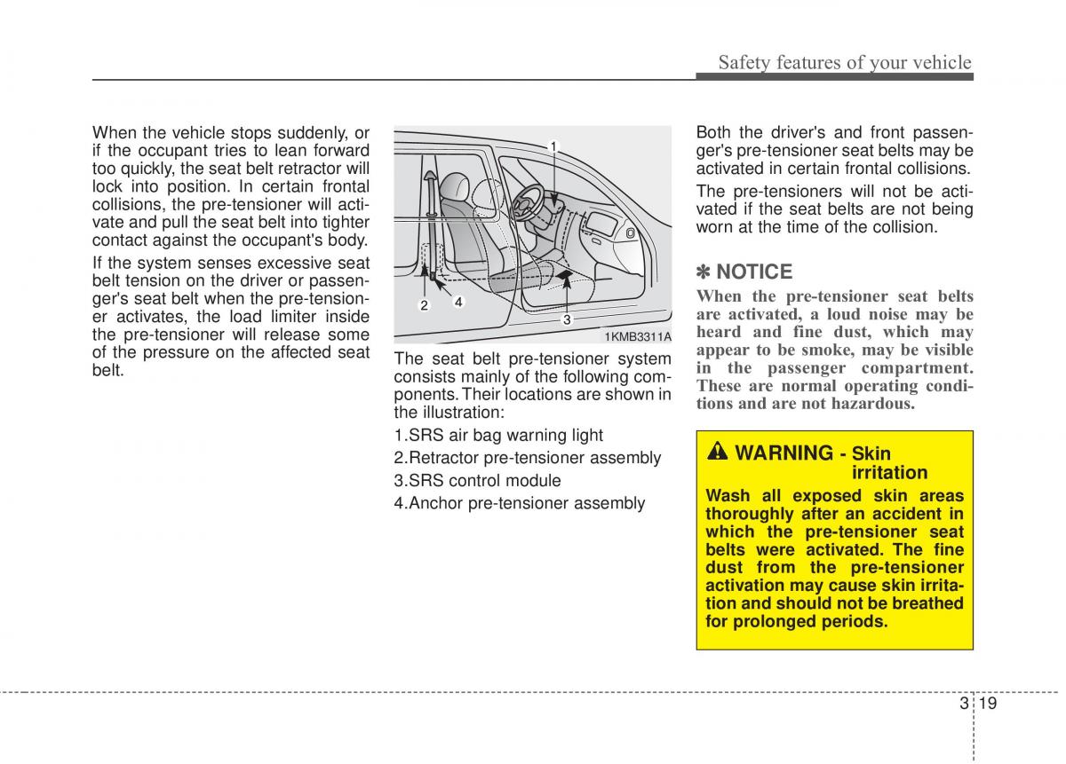 KIA Rio Pride UB owners manual / page 36