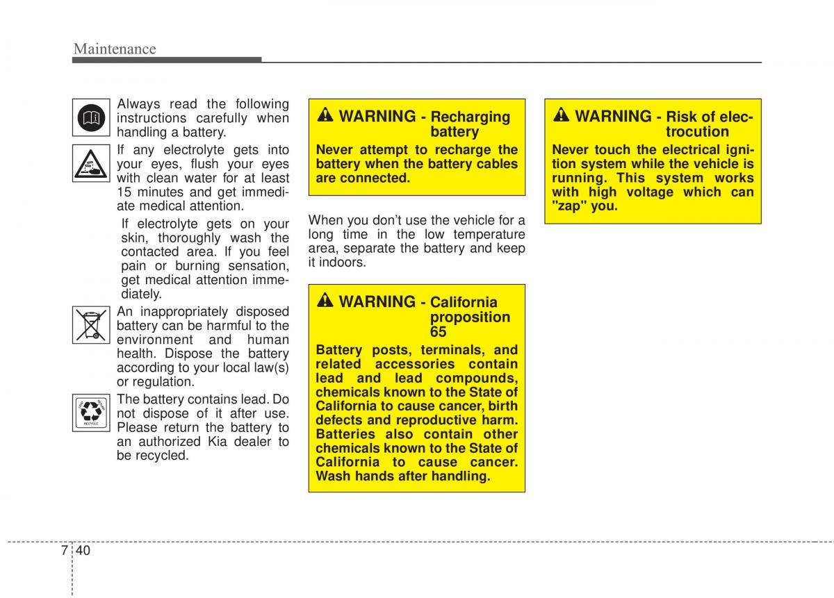 KIA Rio Pride UB owners manual / page 371