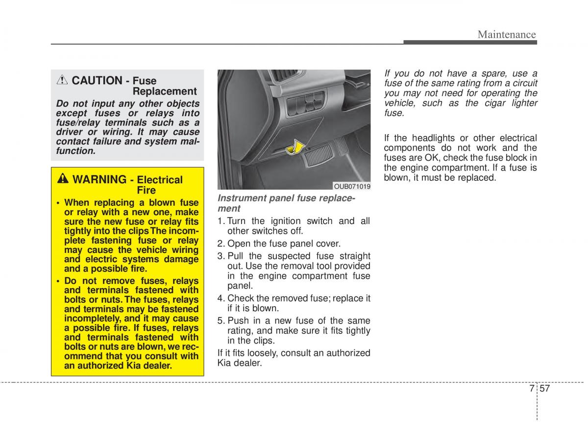 KIA Rio Pride UB owners manual / page 388