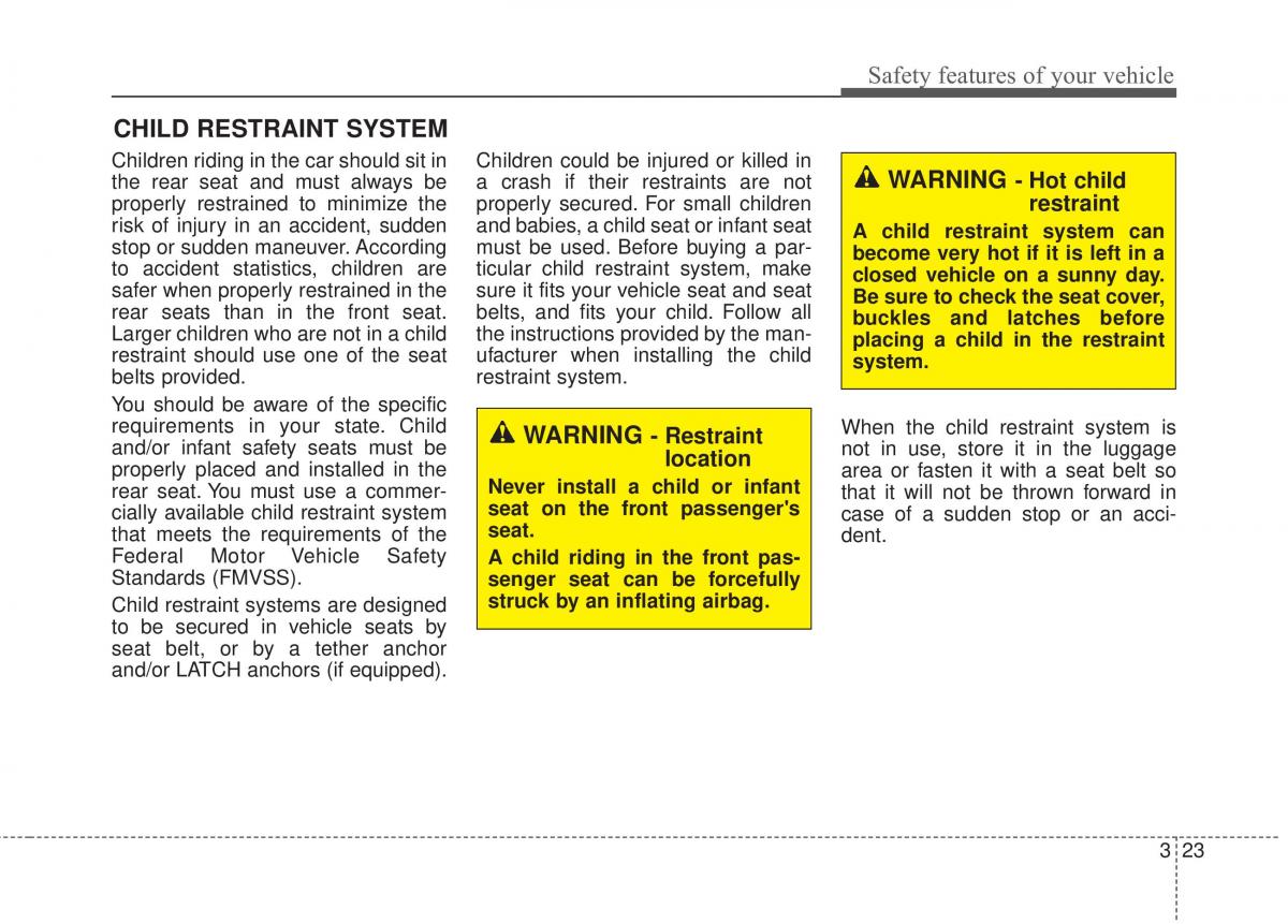 KIA Rio Pride UB owners manual / page 40