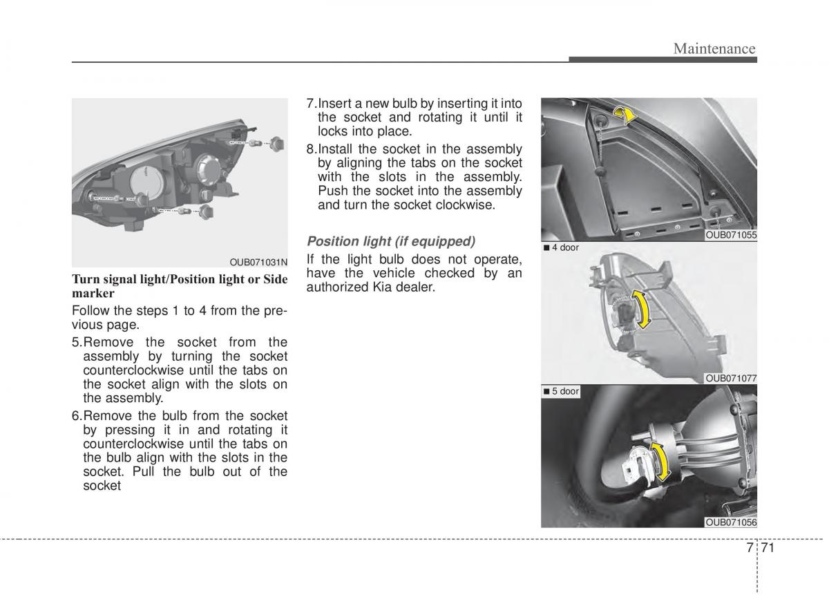 KIA Rio Pride UB owners manual / page 402