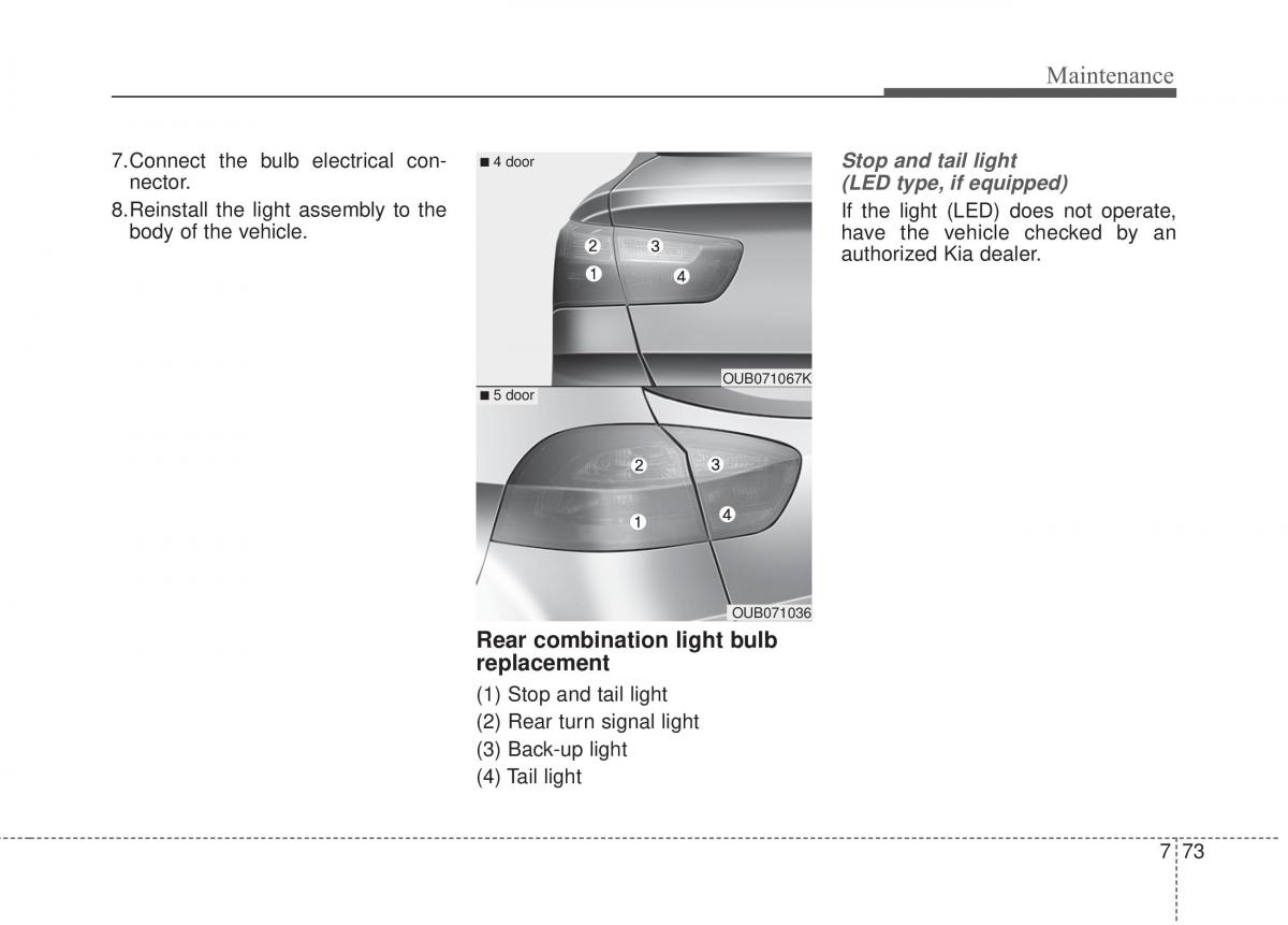 KIA Rio Pride UB owners manual / page 404