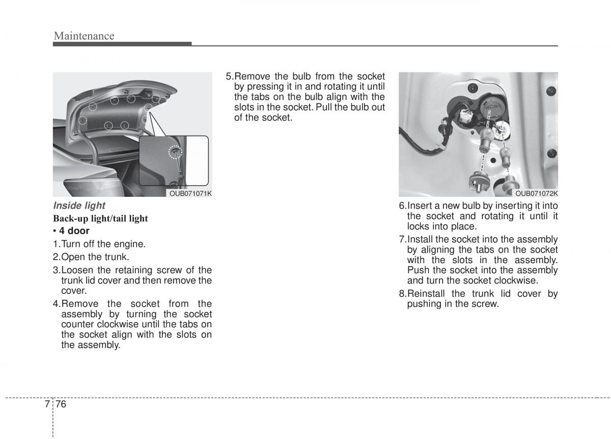 KIA Rio Pride UB owners manual / page 407