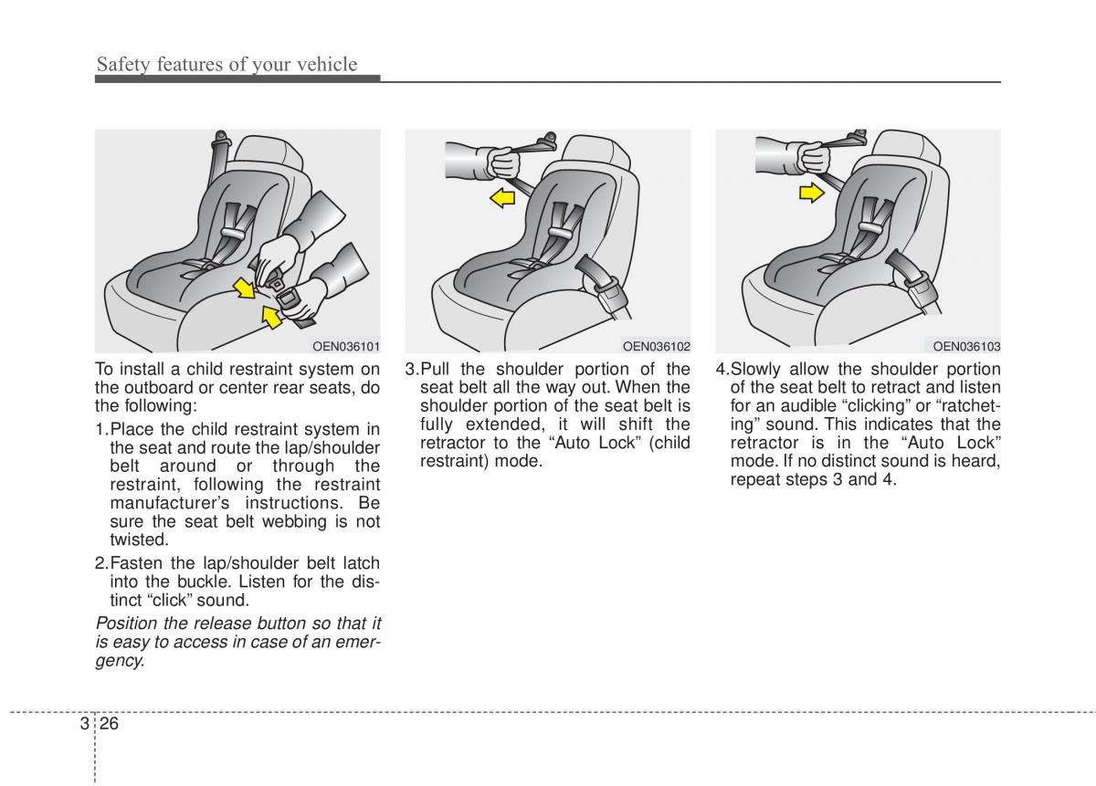 KIA Rio Pride UB owners manual / page 43