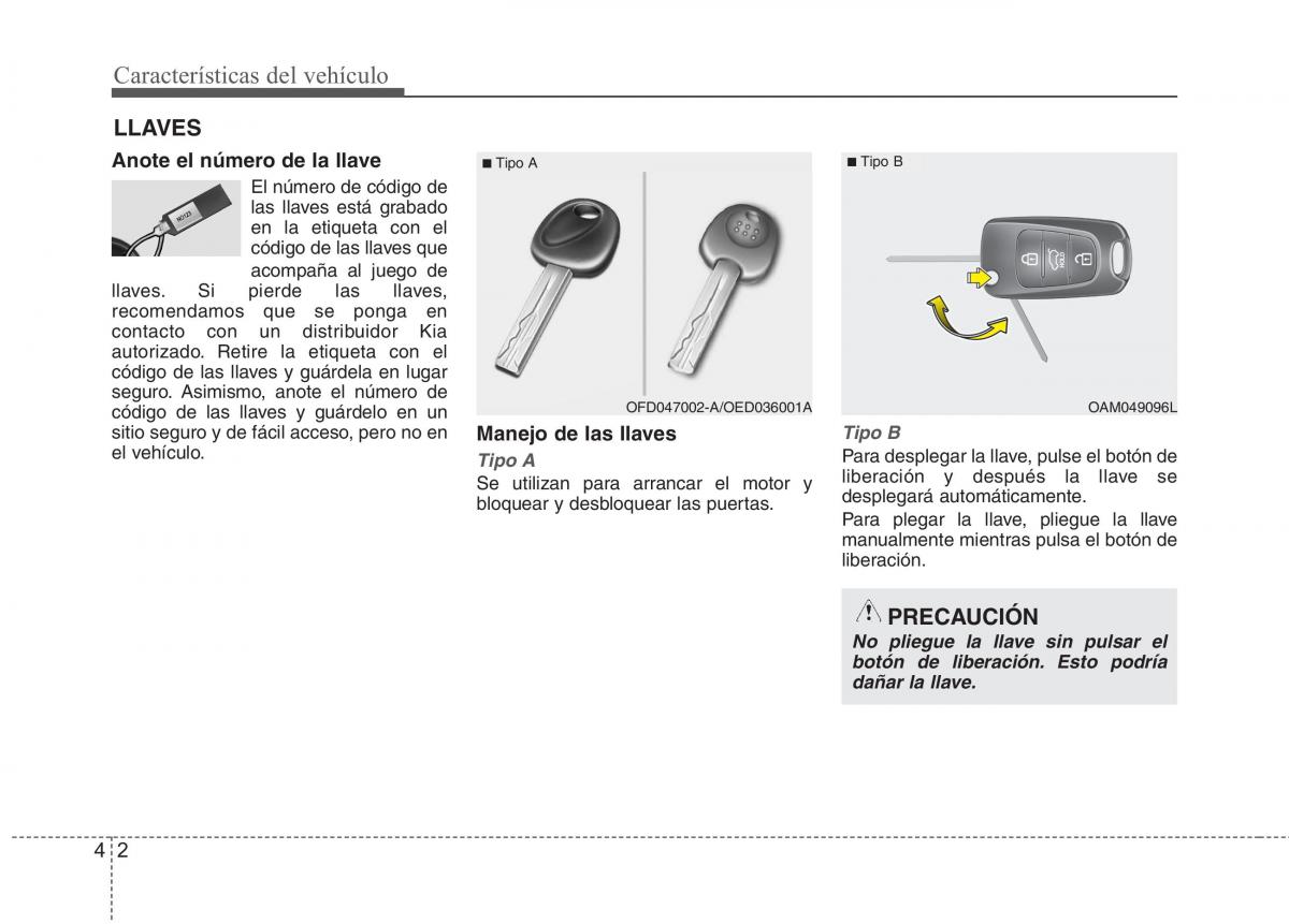 KIA Rio Pride UB manual del propietario / page 81