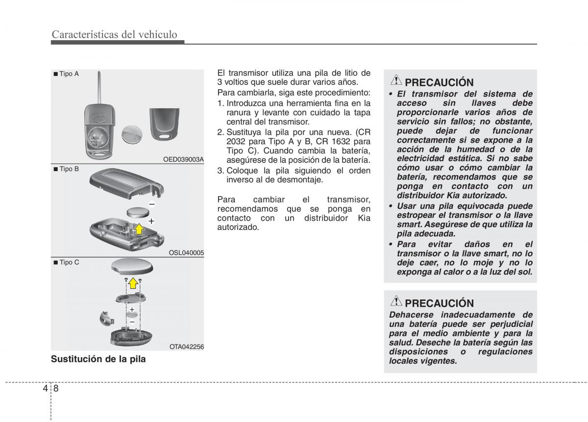 KIA Rio Pride UB manual del propietario / page 87