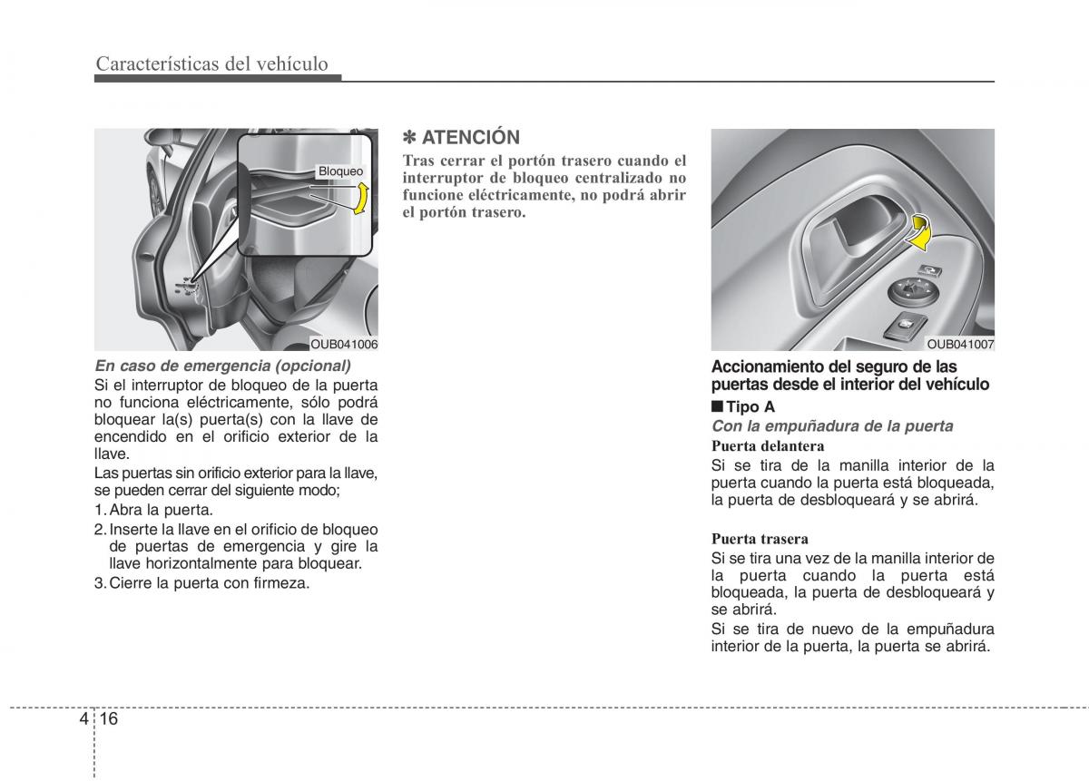 KIA Rio Pride UB manual del propietario / page 95