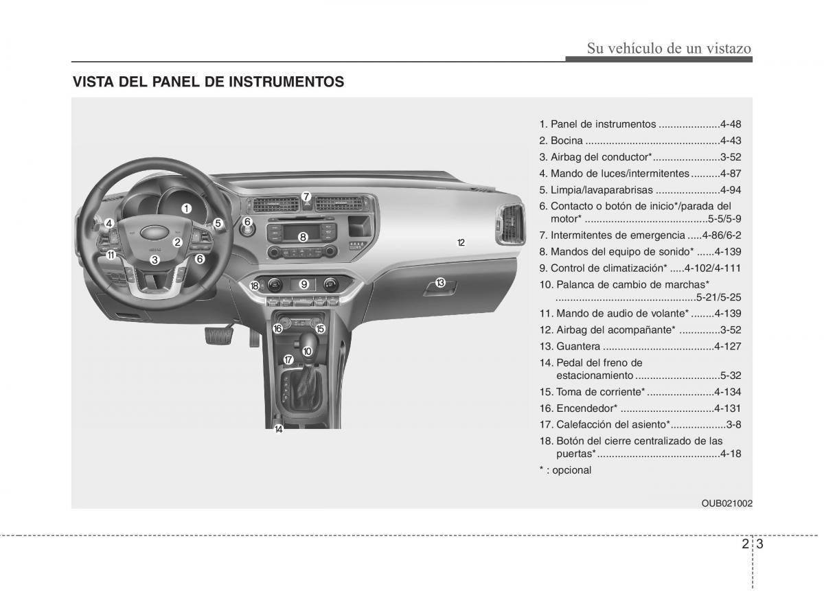 KIA Rio Pride UB manual del propietario / page 10