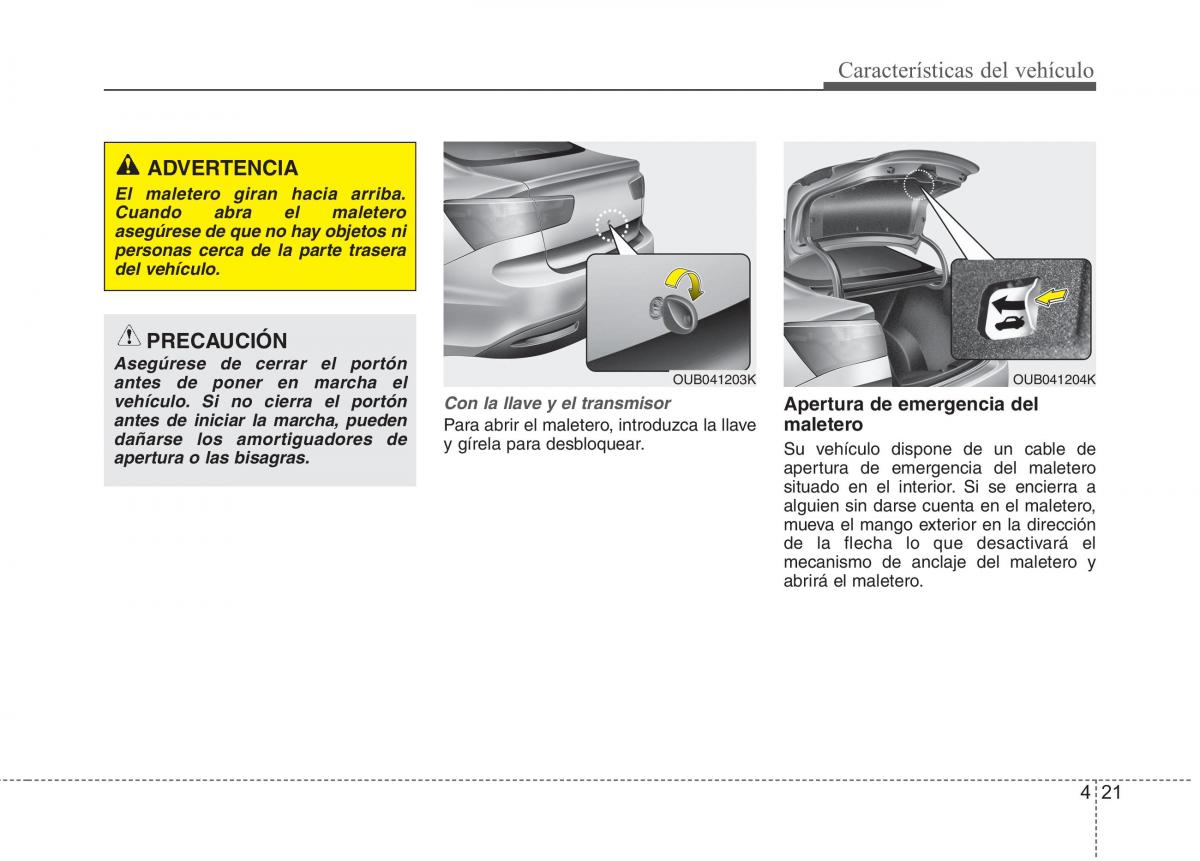 KIA Rio Pride UB manual del propietario / page 100