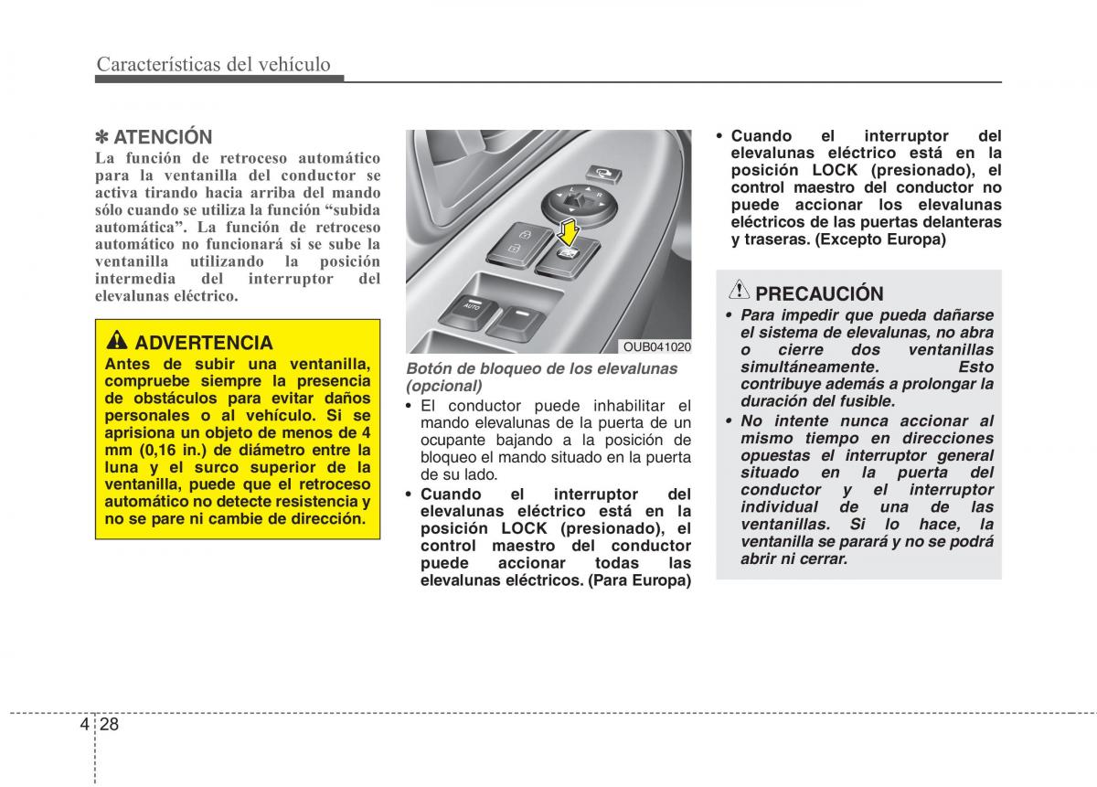 KIA Rio Pride UB manual del propietario / page 107