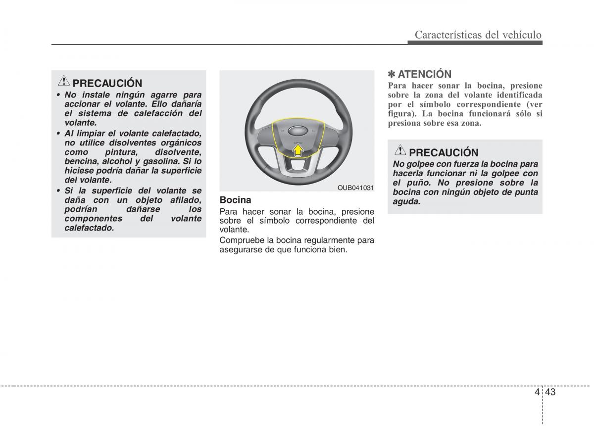 KIA Rio Pride UB manual del propietario / page 122