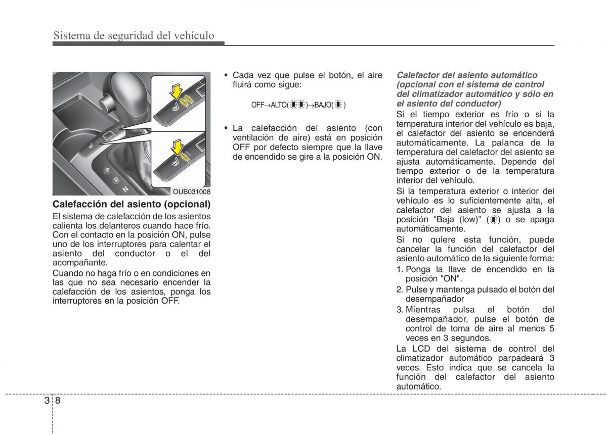 KIA Rio Pride UB manual del propietario / page 20