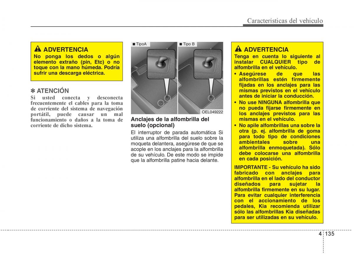 KIA Rio Pride UB manual del propietario / page 214