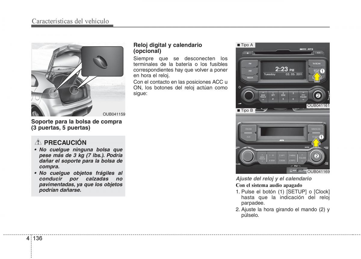 KIA Rio Pride UB manual del propietario / page 215