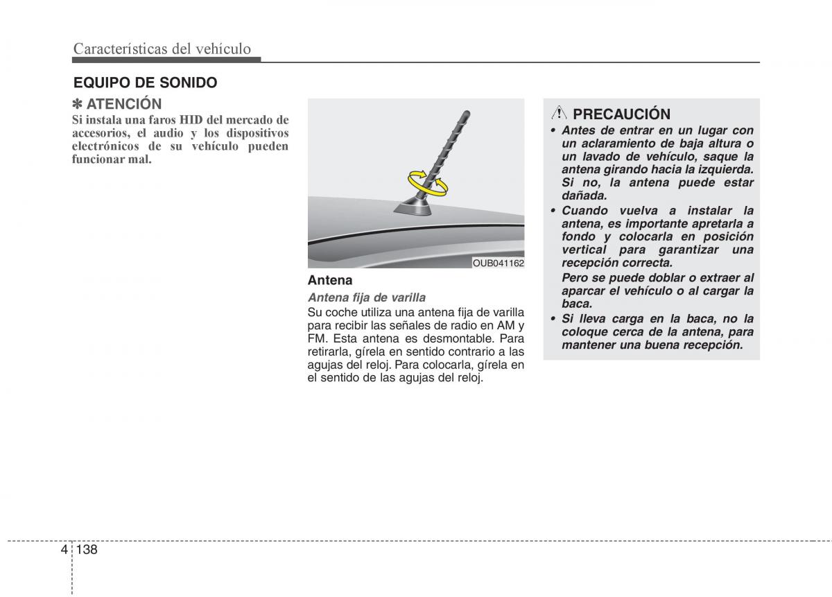 KIA Rio Pride UB manual del propietario / page 217