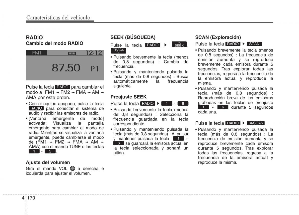 KIA Rio Pride UB manual del propietario / page 249