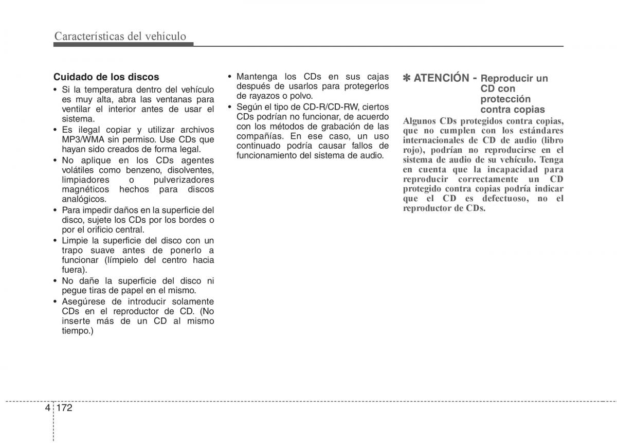 KIA Rio Pride UB manual del propietario / page 251