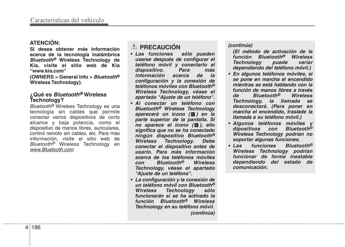 KIA Rio Pride UB manual del propietario / page 265