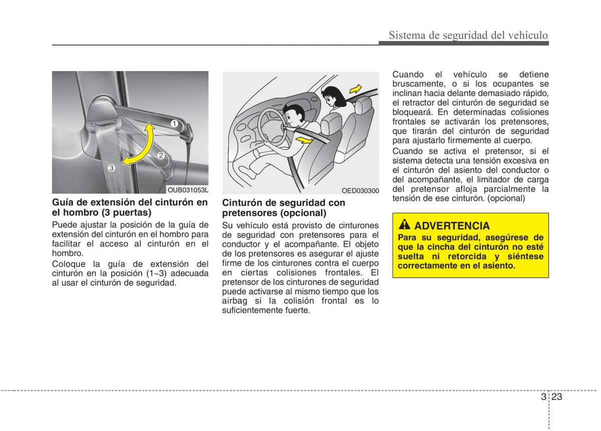 KIA Rio Pride UB manual del propietario / page 35