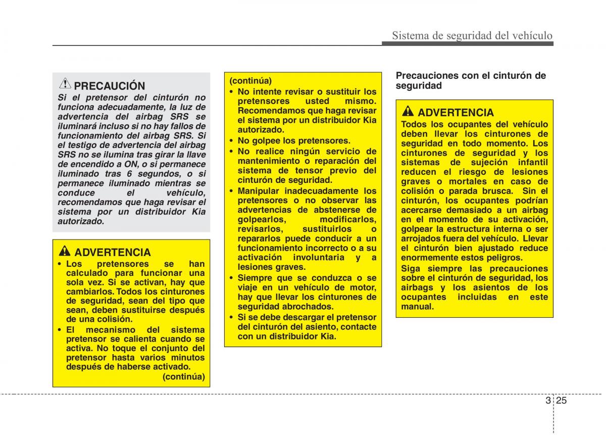 KIA Rio Pride UB manual del propietario / page 37