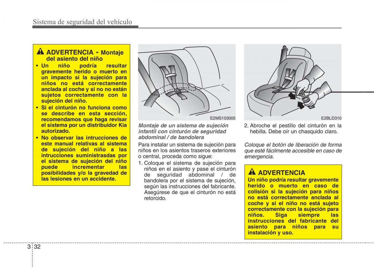 KIA Rio Pride UB manual del propietario / page 44