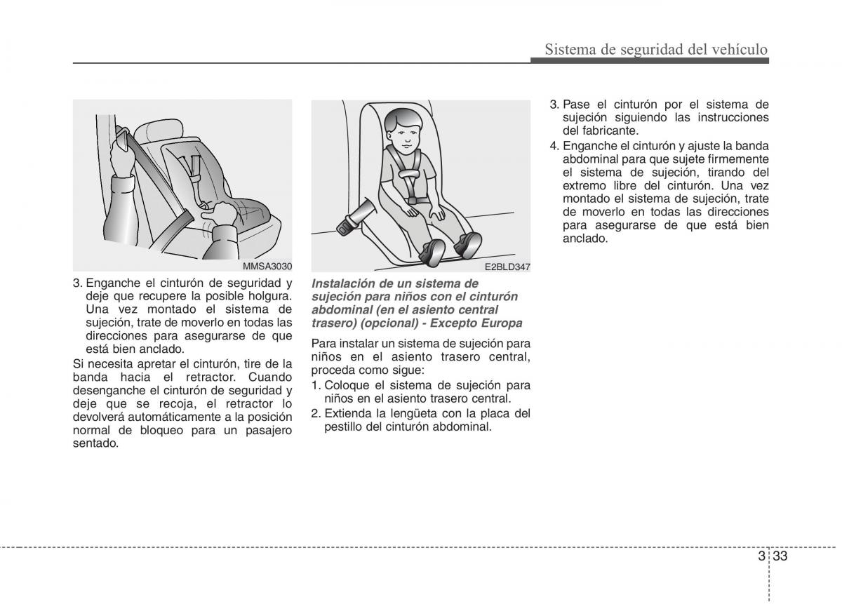 KIA Rio Pride UB manual del propietario / page 45