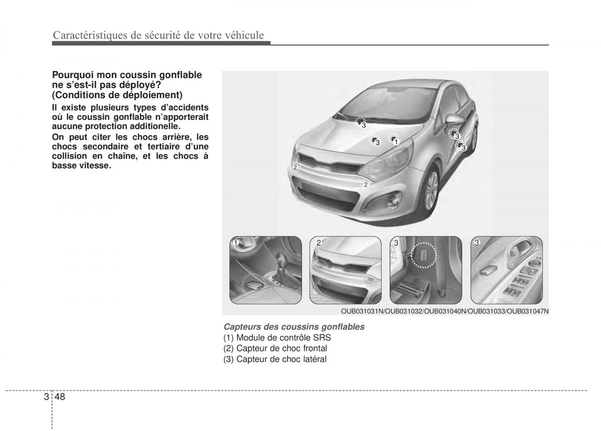 KIA Rio Pride UB manuel du proprietaire / page 61