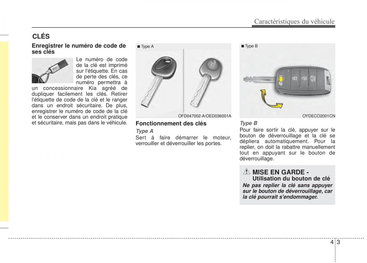 KIA Rio Pride UB manuel du proprietaire / page 70