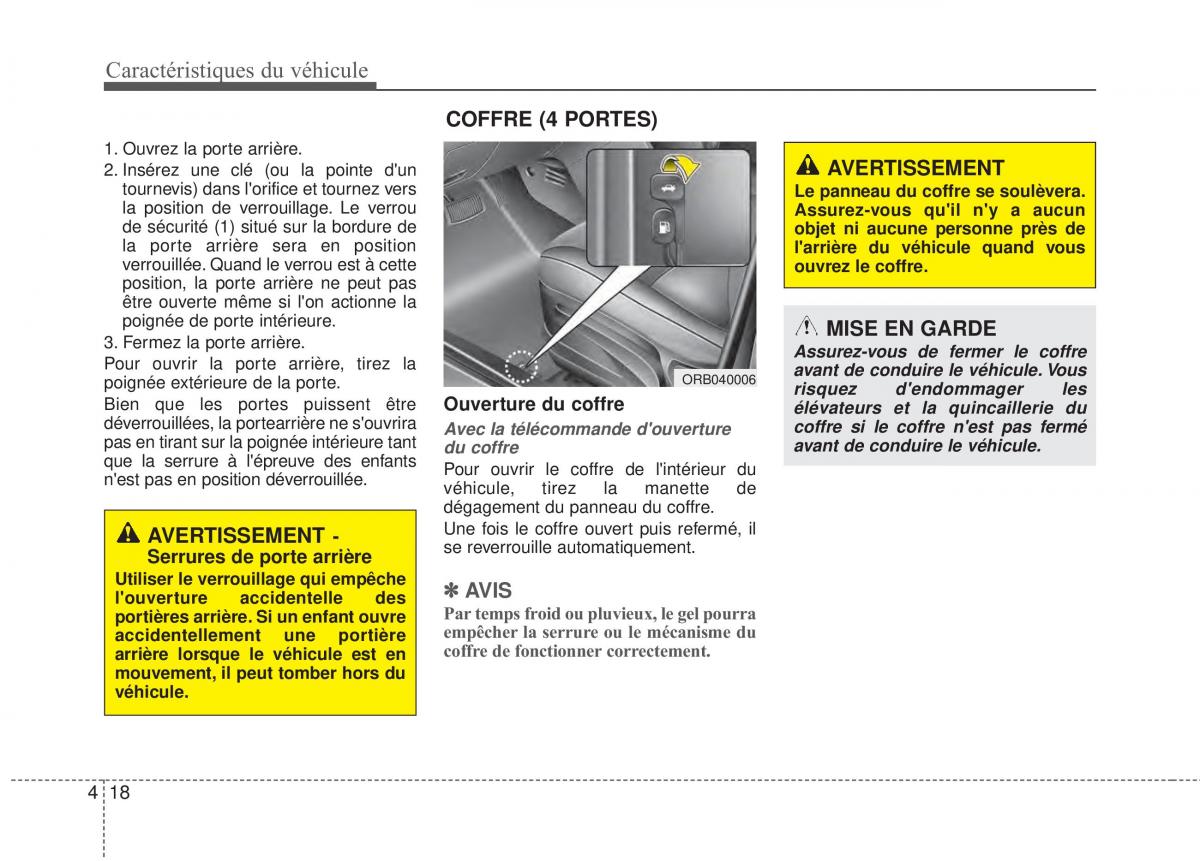 KIA Rio Pride UB manuel du proprietaire / page 85