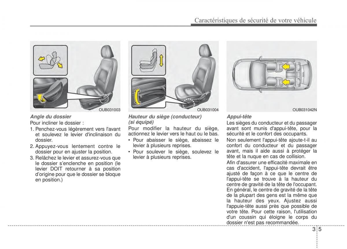 KIA Rio Pride UB manuel du proprietaire / page 18