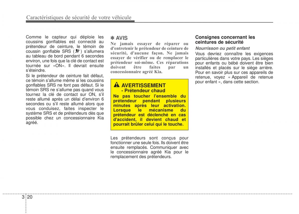 KIA Rio Pride UB manuel du proprietaire / page 33