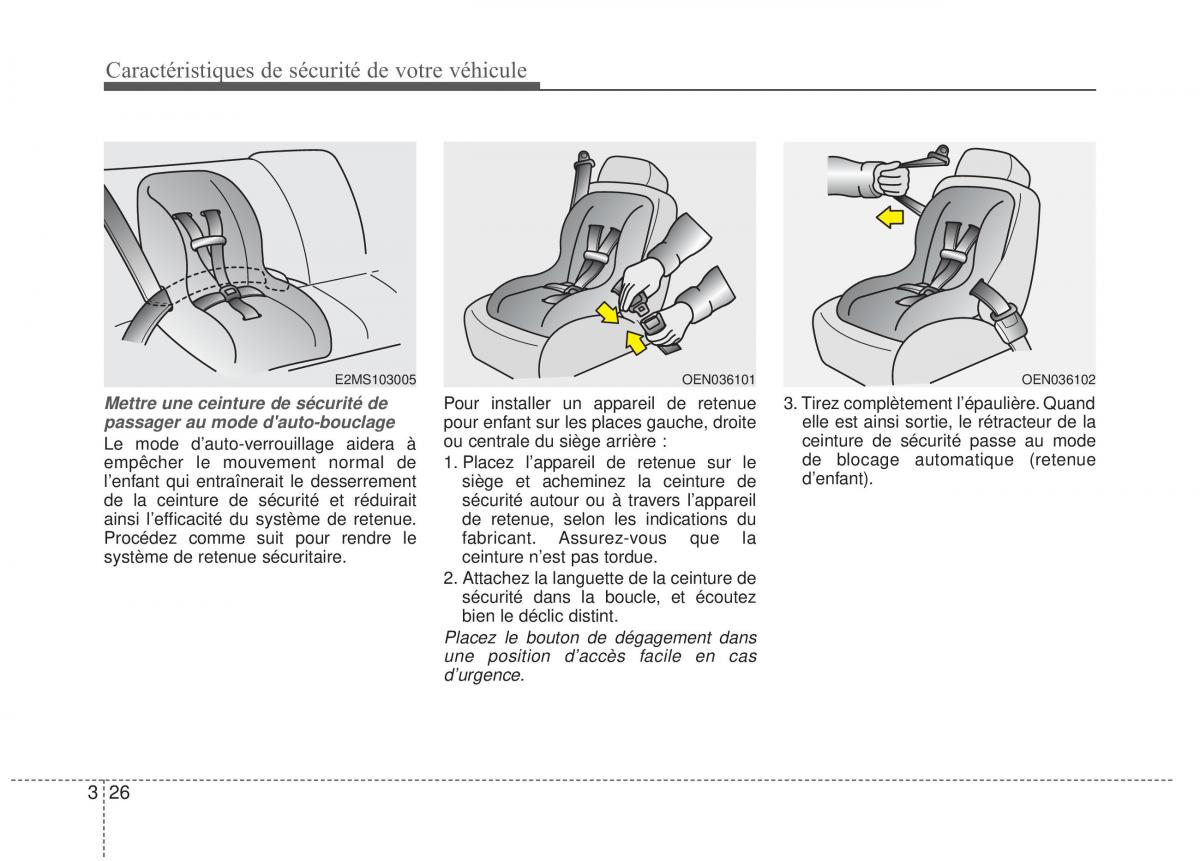 KIA Rio Pride UB manuel du proprietaire / page 39