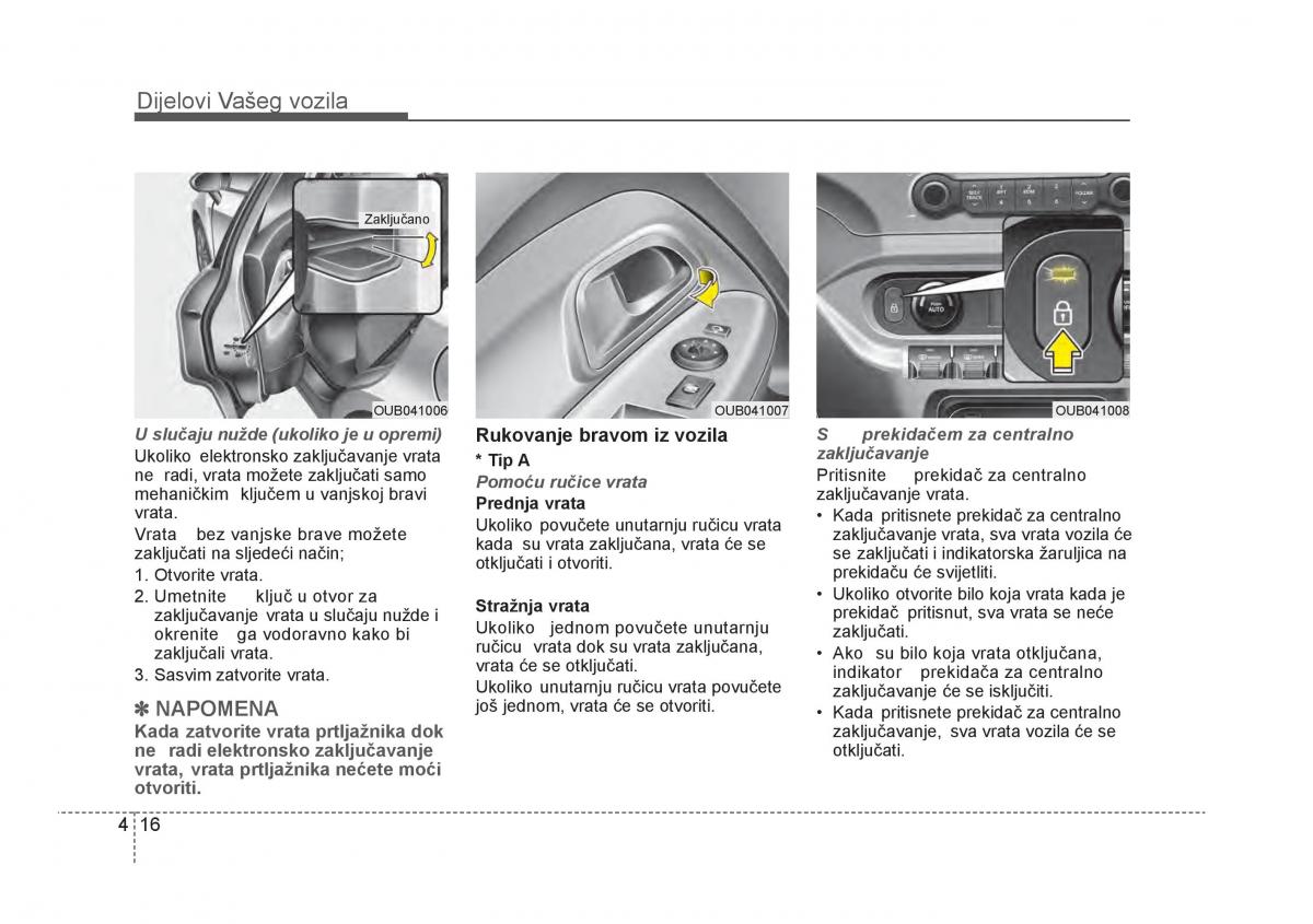 KIA Rio Pride UB vlasnicko uputstvo / page 93