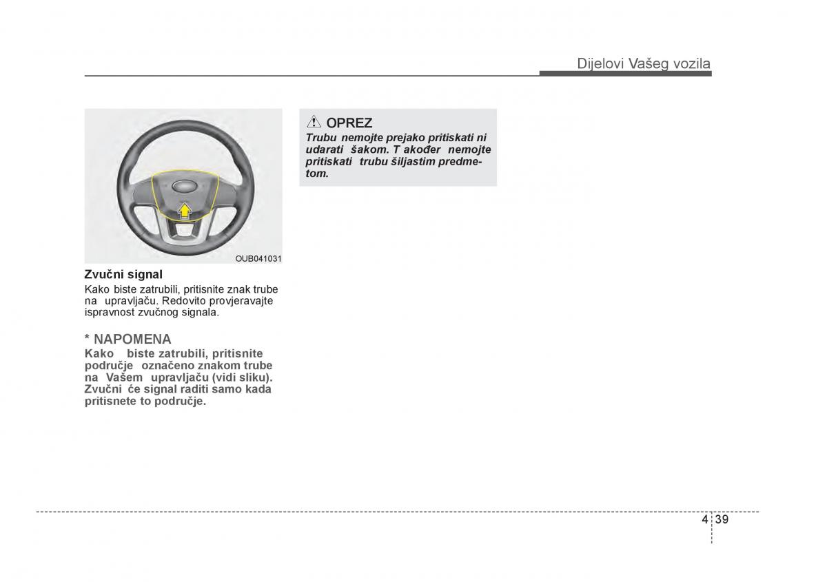 KIA Rio Pride UB vlasnicko uputstvo / page 116