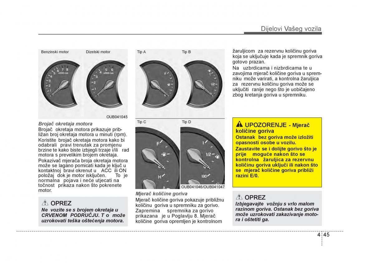 KIA Rio Pride UB vlasnicko uputstvo / page 122