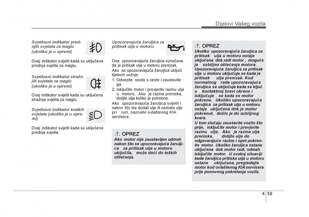 KIA Rio Pride UB vlasnicko uputstvo / page 136