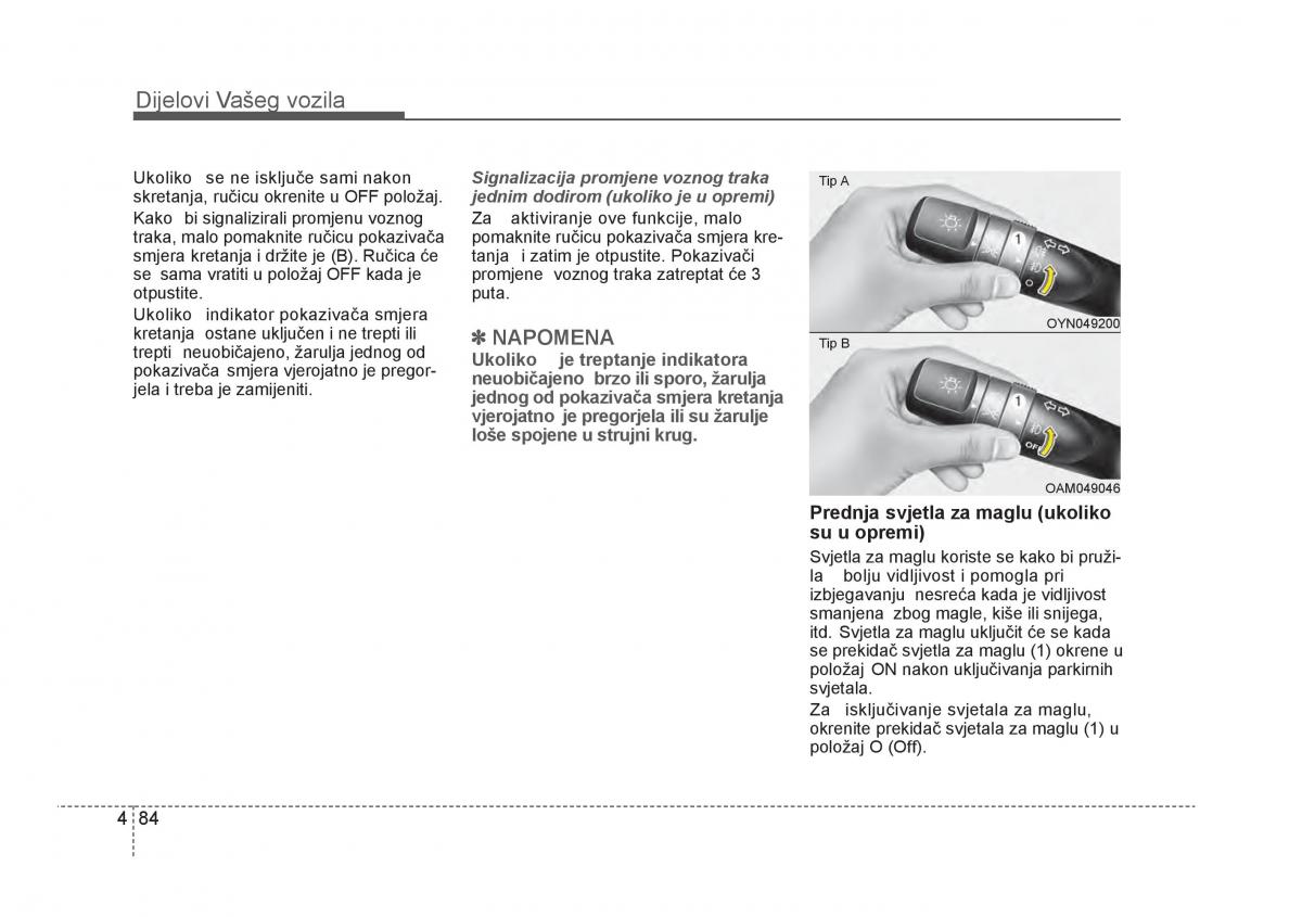 KIA Rio Pride UB vlasnicko uputstvo / page 161