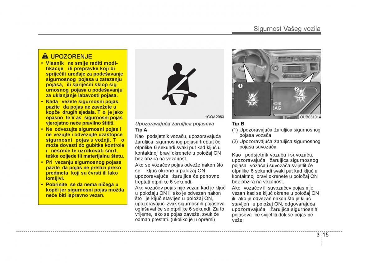 KIA Rio Pride UB vlasnicko uputstvo / page 32