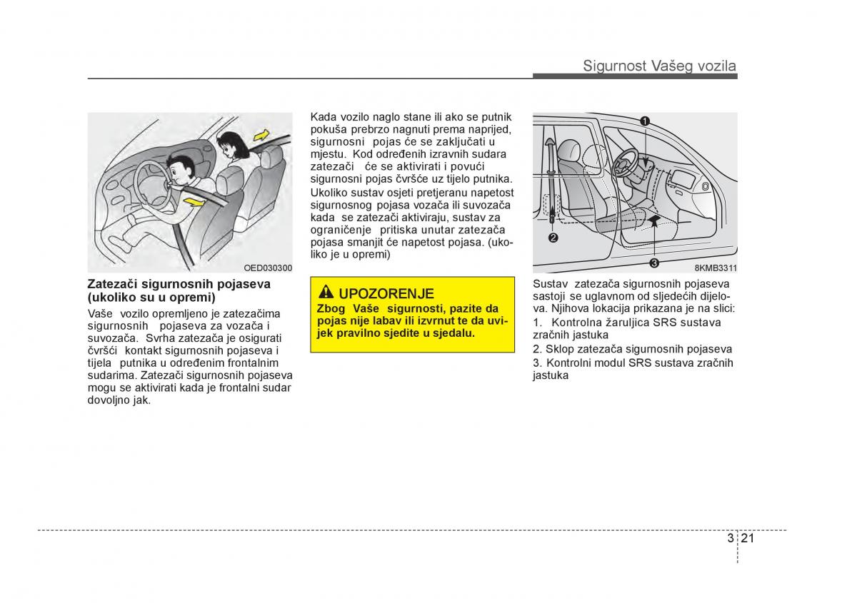 KIA Rio Pride UB vlasnicko uputstvo / page 38