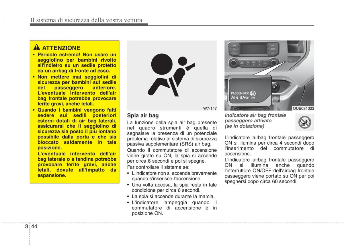 KIA Rio Pride UB manuale del proprietario / page 60