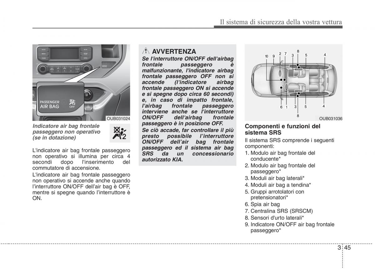 KIA Rio Pride UB manuale del proprietario / page 61