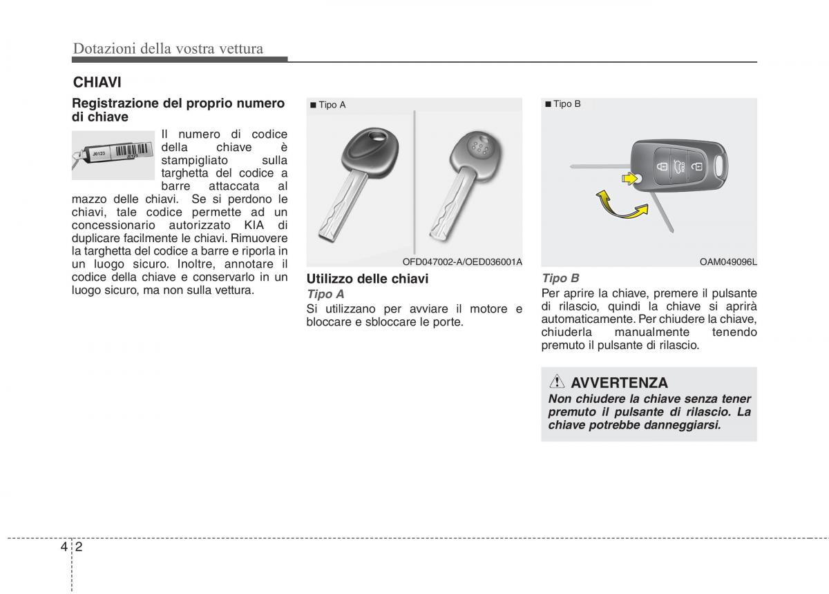 KIA Rio Pride UB manuale del proprietario / page 82