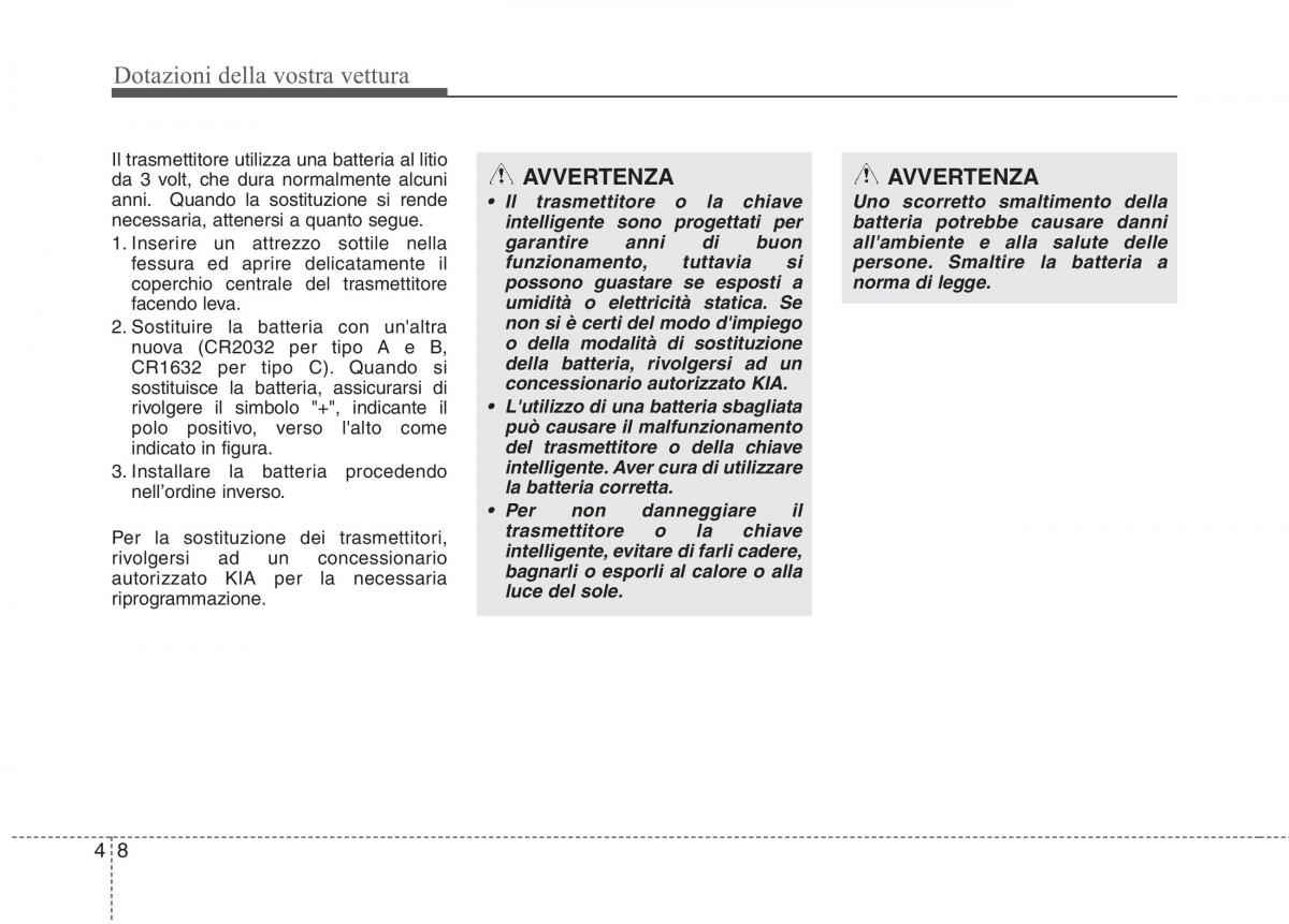 KIA Rio Pride UB manuale del proprietario / page 88