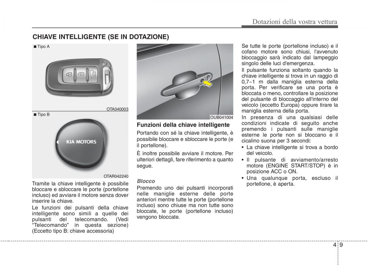 KIA Rio Pride UB manuale del proprietario / page 89