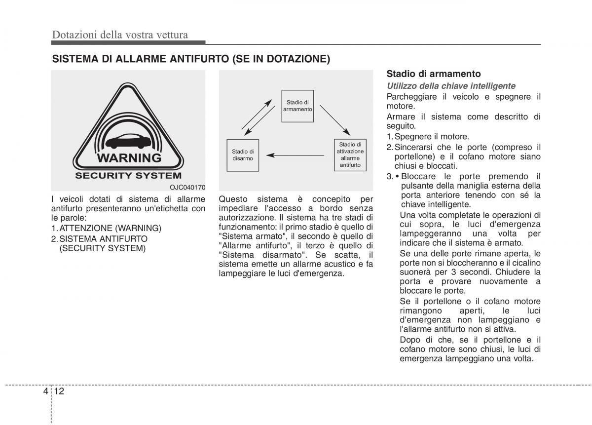 KIA Rio Pride UB manuale del proprietario / page 92