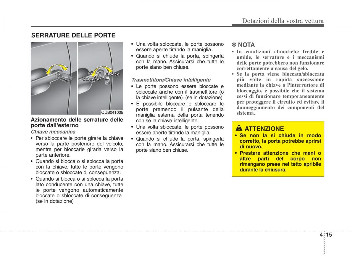 KIA Rio Pride UB manuale del proprietario / page 95