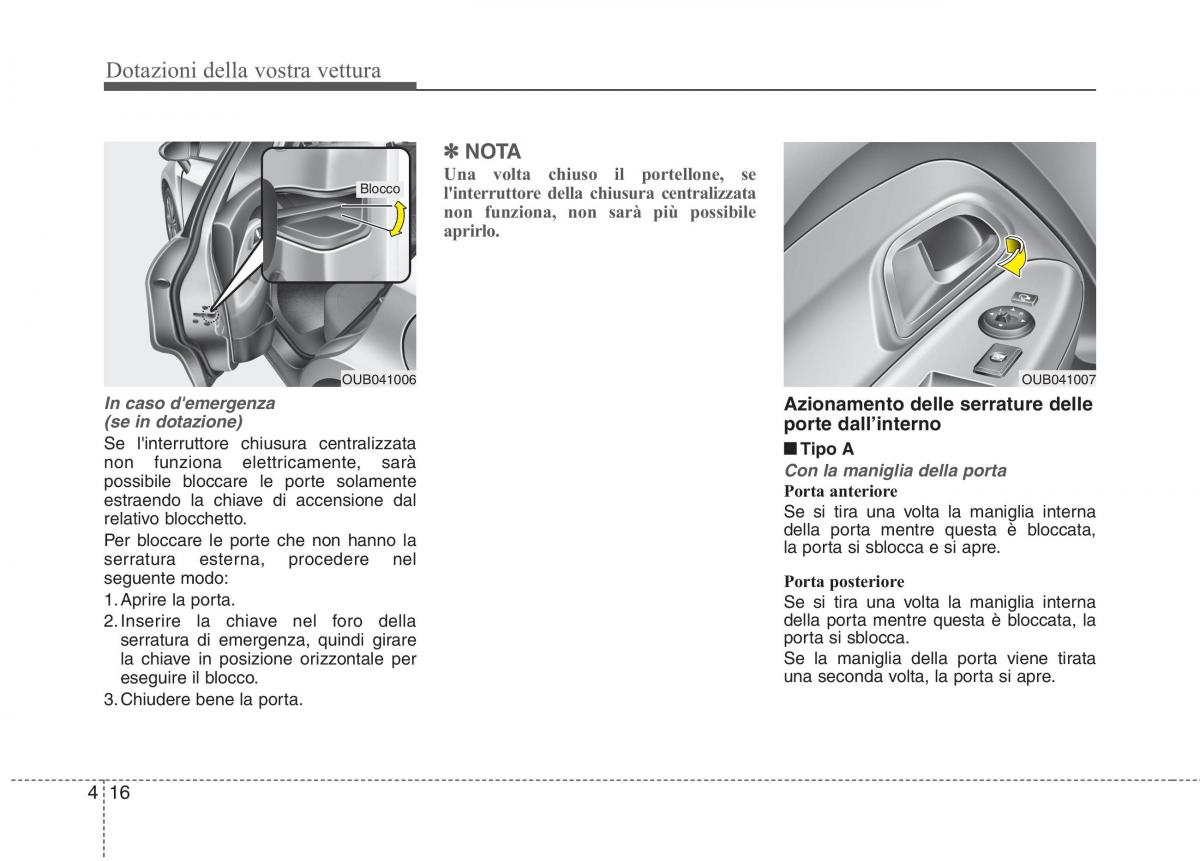 KIA Rio Pride UB manuale del proprietario / page 96