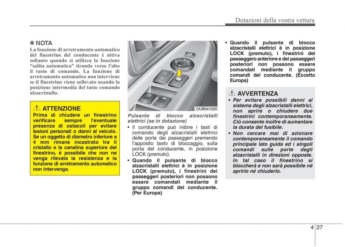 KIA Rio Pride UB manuale del proprietario / page 107