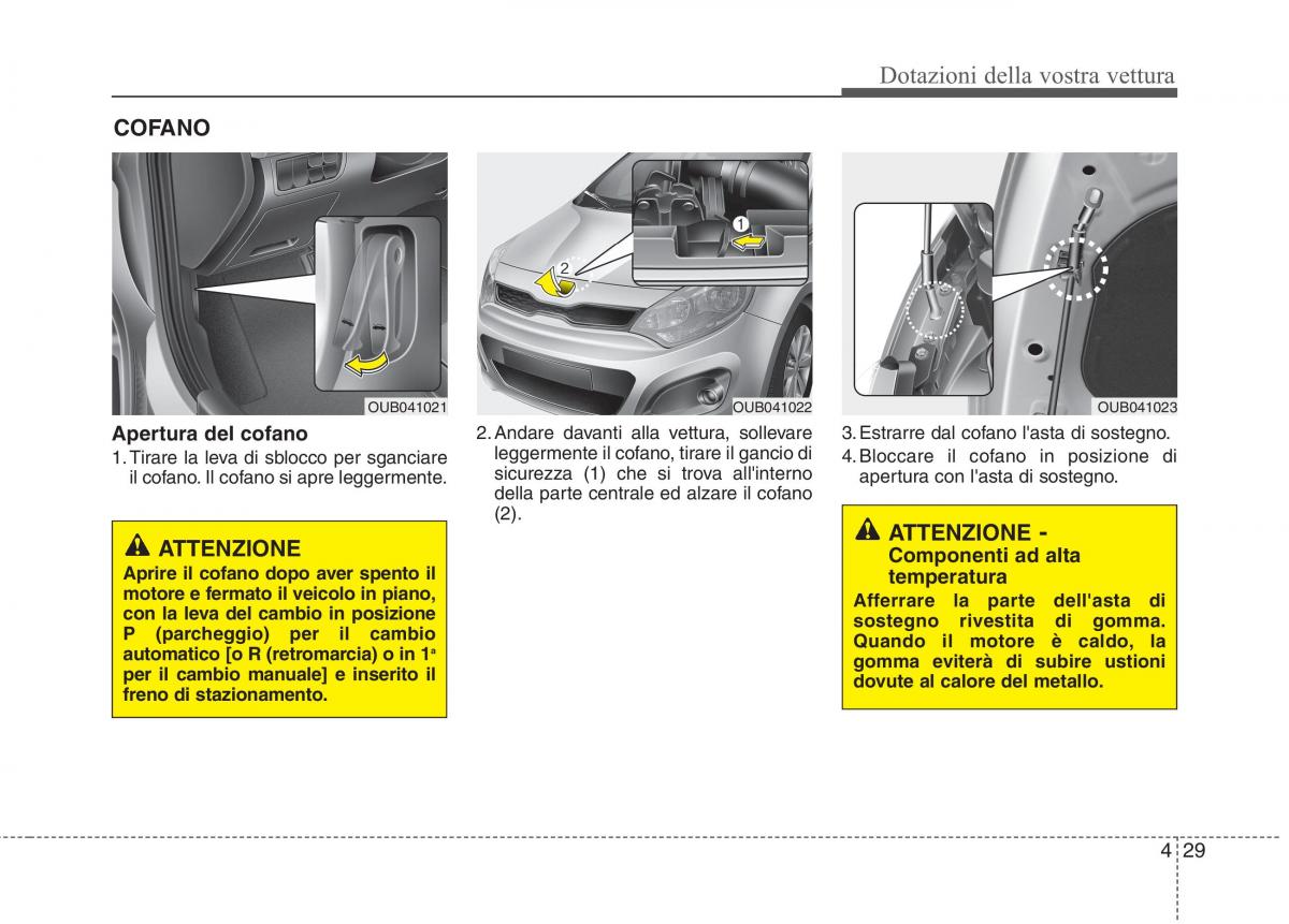 KIA Rio Pride UB manuale del proprietario / page 109